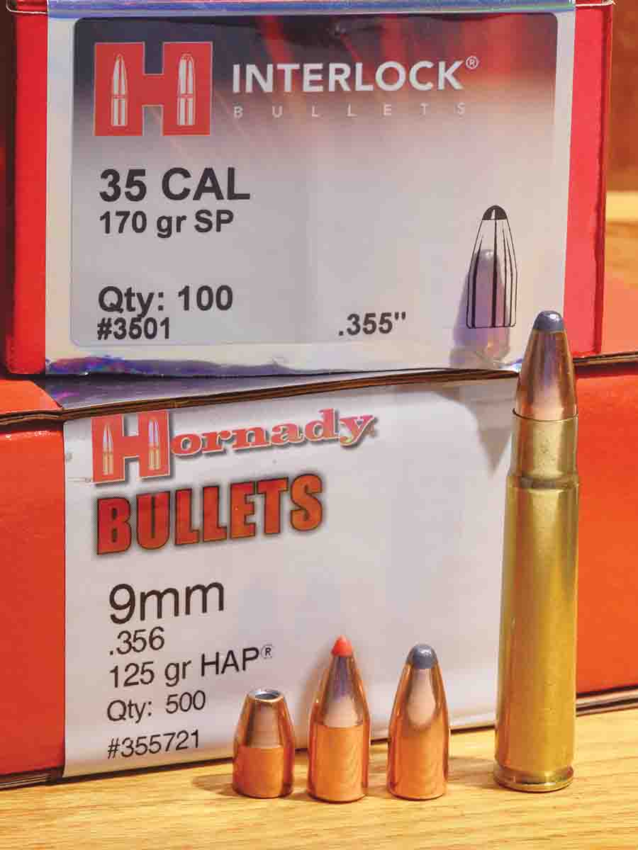 Hornady bullets proved to be the most useful in the 9x56 M-S.